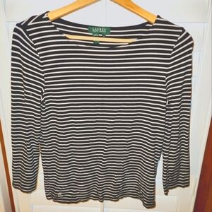Ralph Lauren Striped Boat Neck Tee